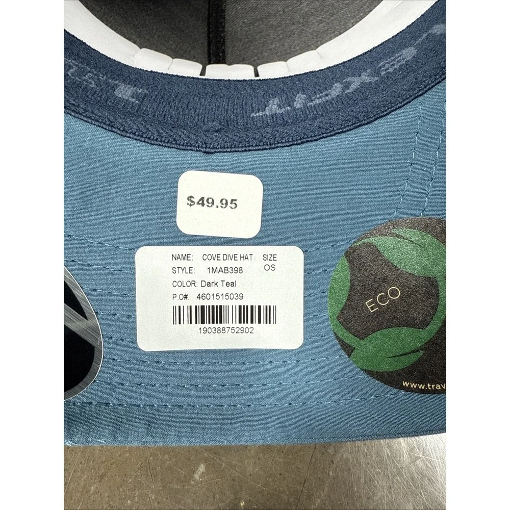 TravisMathew Cove Dive Hat Mens OS Dark Teal Tropical Print Snapback 1MAB398